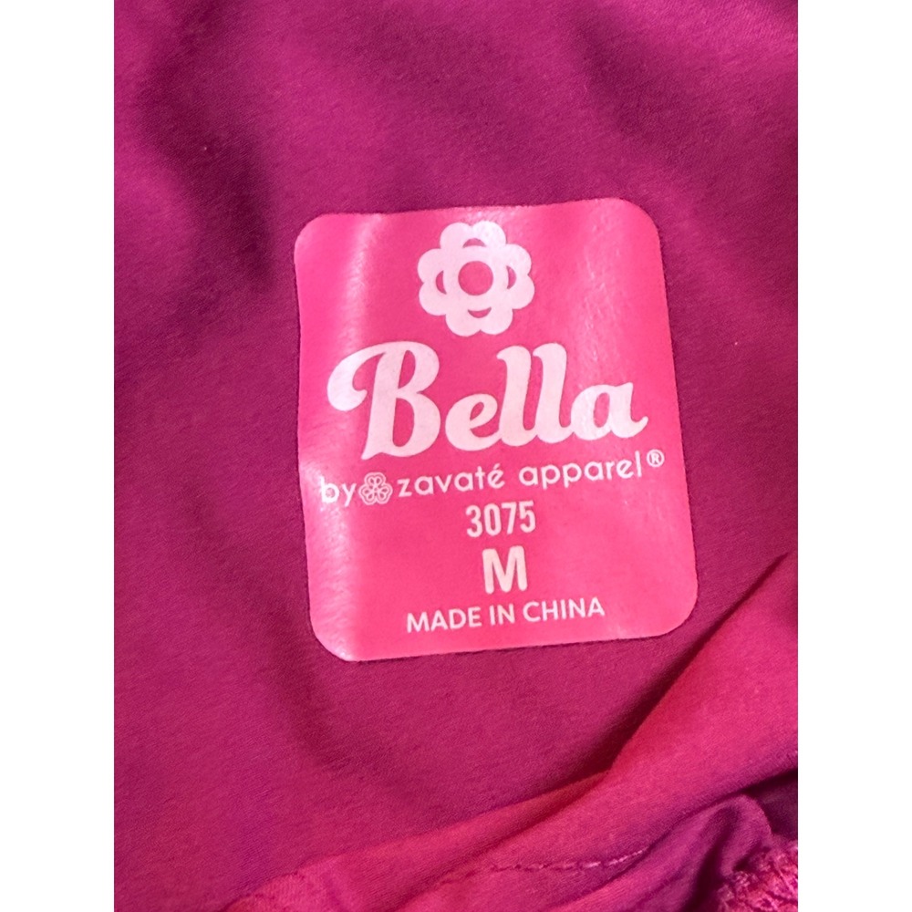 Bella Zavate Apparel Scrub Set Womens Medium Magenta Pink V-Neck Jogger set - Picture 8 of 8